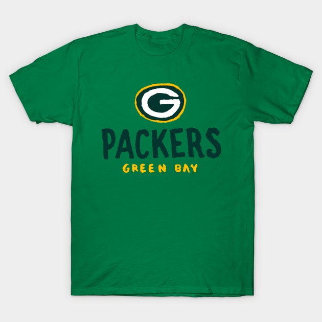 Green Bay Packeeeers 05 T-Shirt by Very Simple Graph